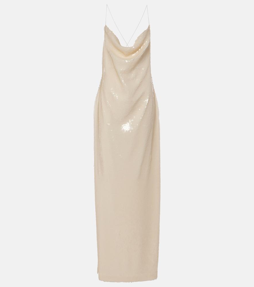 magda butrym sequined open-back gown