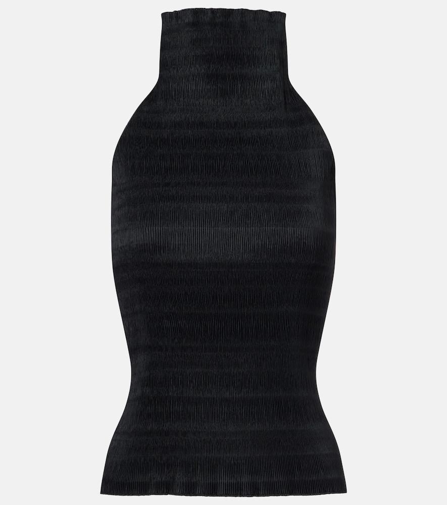 magda butrym shirred turtleneck top