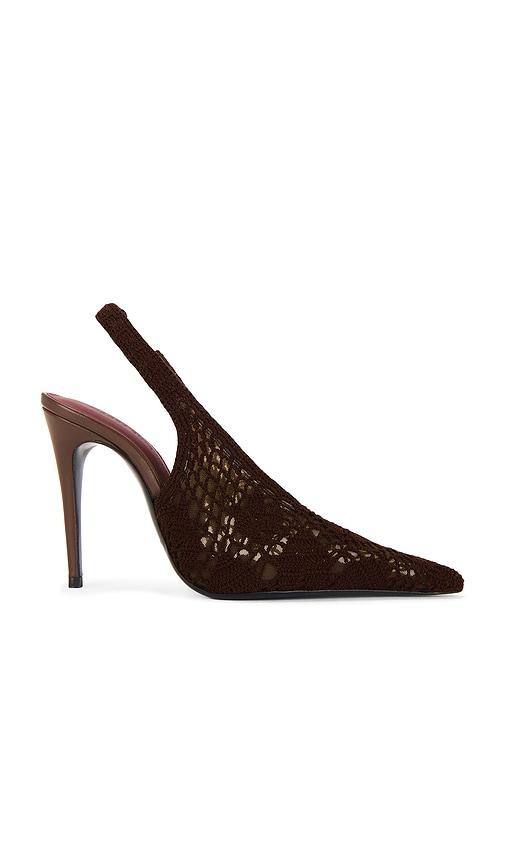 magda butrym slingback crochet pump in brown. - size 40 (also in 41)