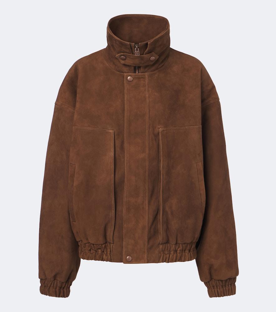 magda butrym suede bomber jacket