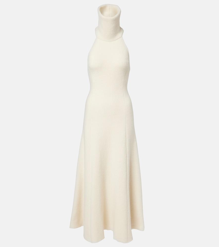 magda butrym wool, silk, and cashmere maxi dress