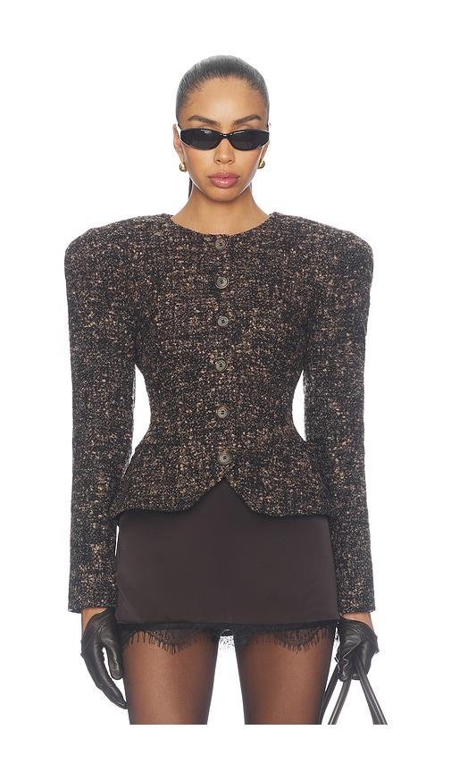 magda butrym wool blazer in brown. - size 36 (also in 38)