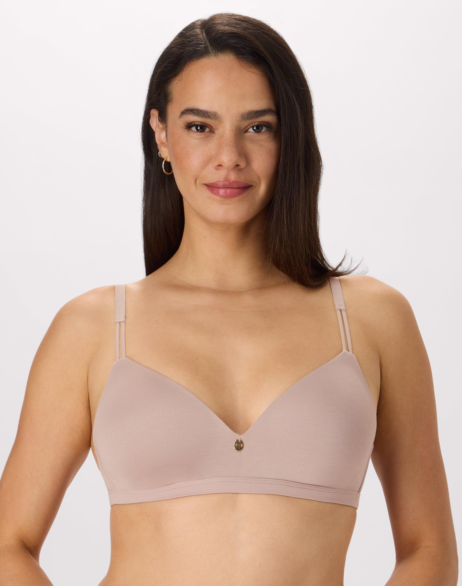 maidenform everyday luxe wireless t-shirt bra evening blush 34a women's