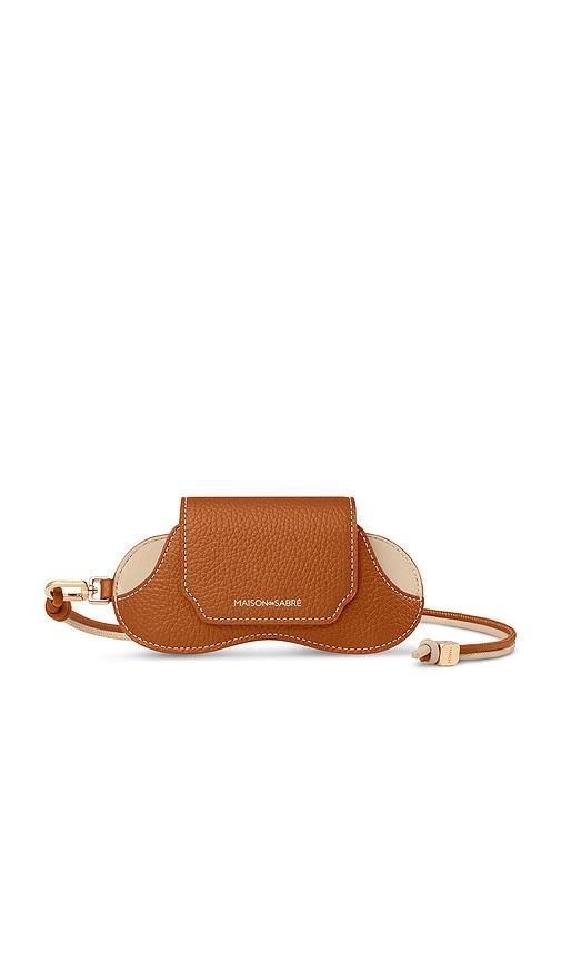 maison de sabrã sunglass sling case in brown.