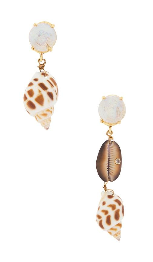 maison irem keeva earring in brown.