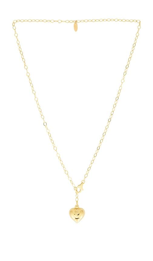 maison irem seleni necklace in metallic gold.