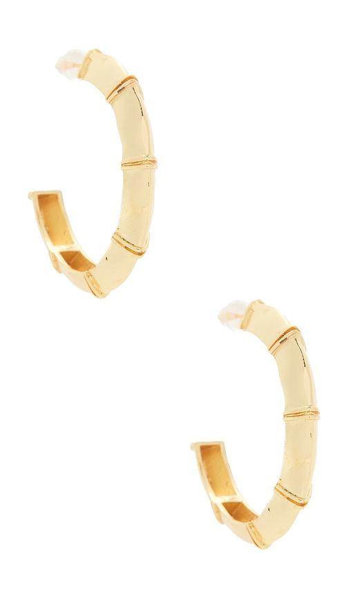 maison irem votum earring in metallic gold.