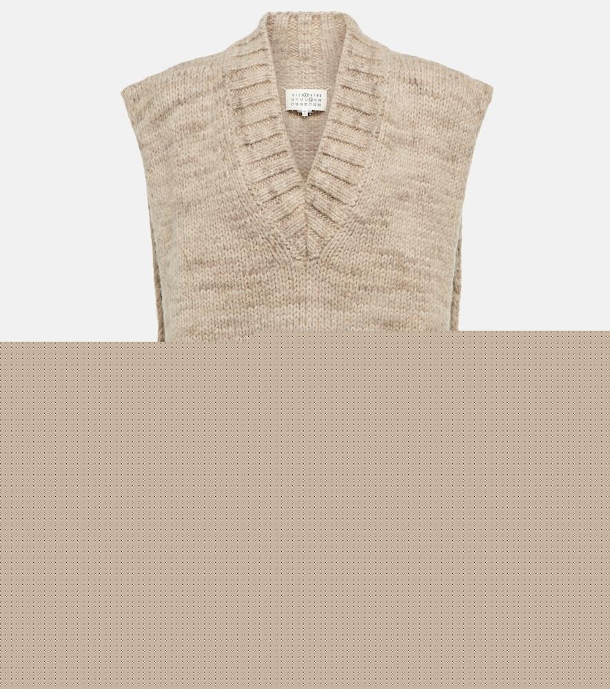 maison margiela alpaca, cotton, and wool sweater vest