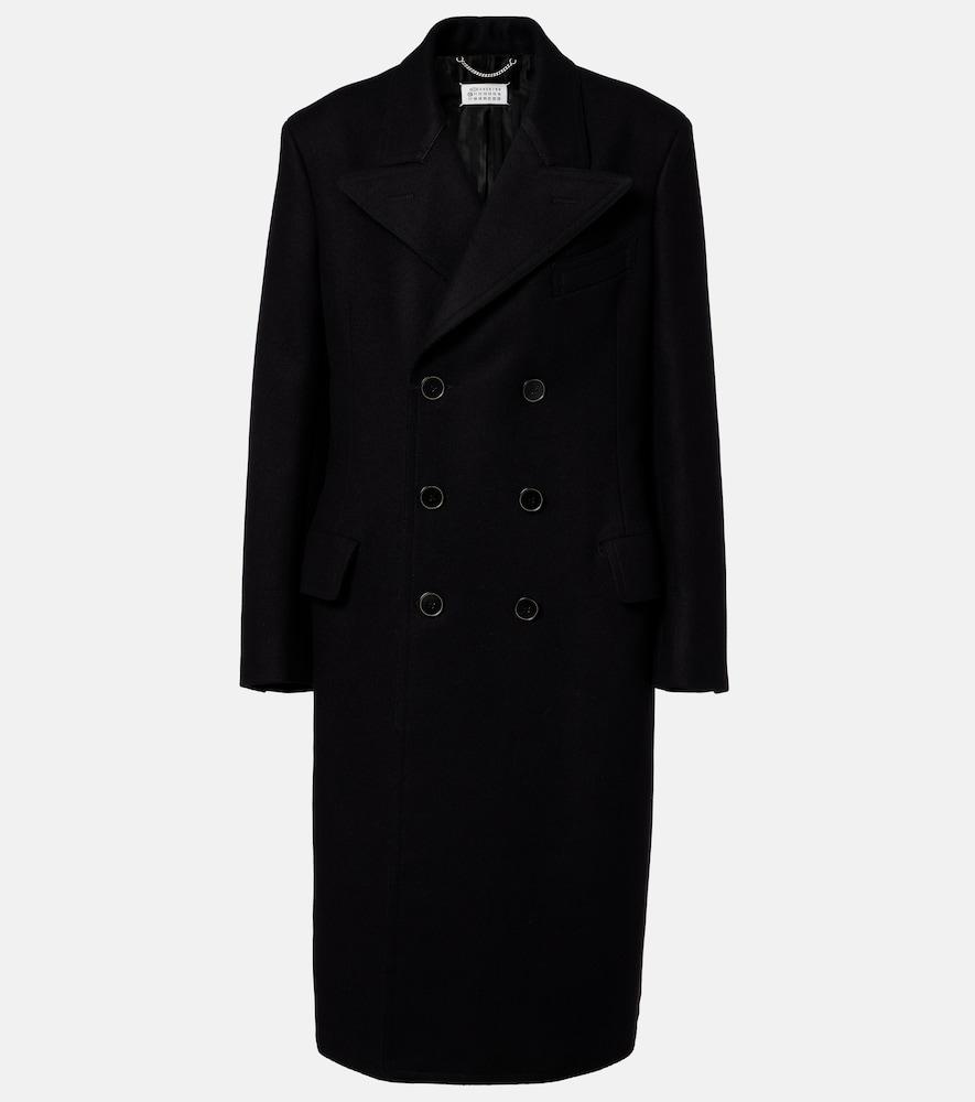 maison margiela double-breasted virgin wool coat