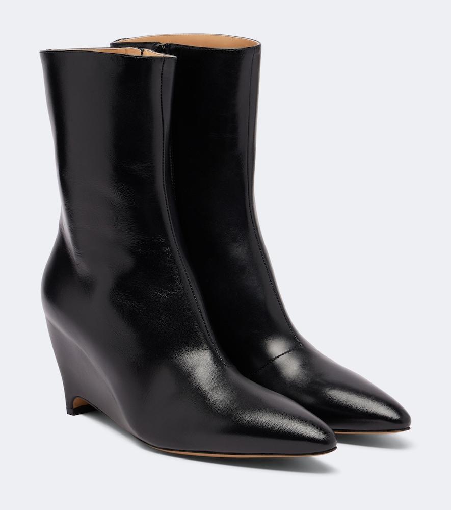 maison margiela heel-less leather ankle boots