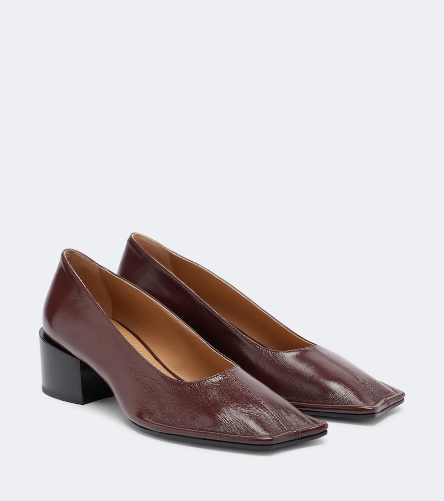 maison margiela piped leather pumps