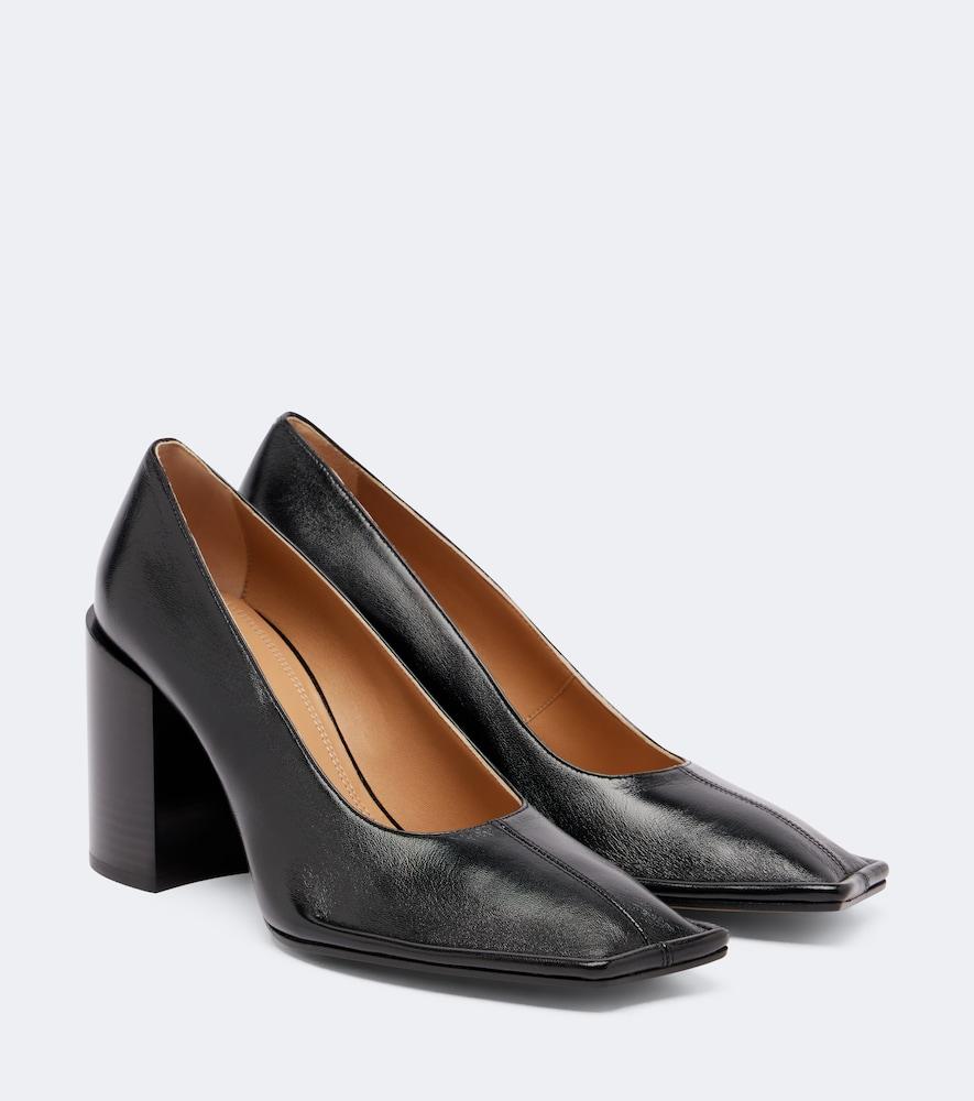 maison margiela piped leather pumps