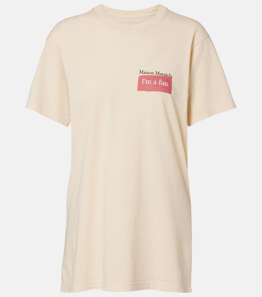 maison margiela printed cotton jersey t-shirt
