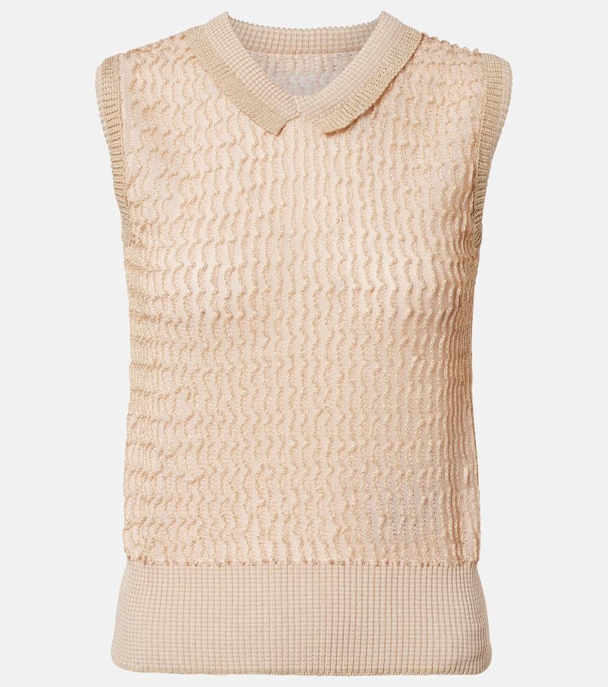 maison margiela ribbed-knit sweater vest