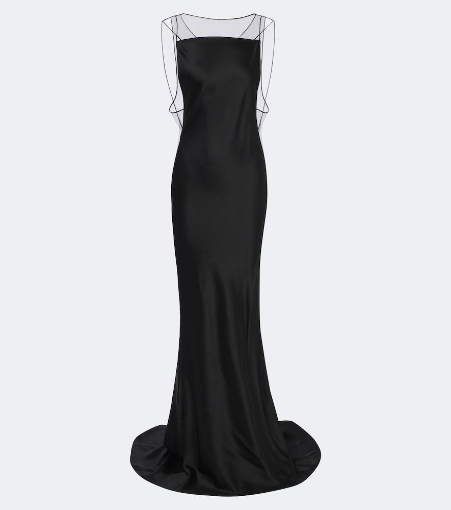 maison margiela satin gown