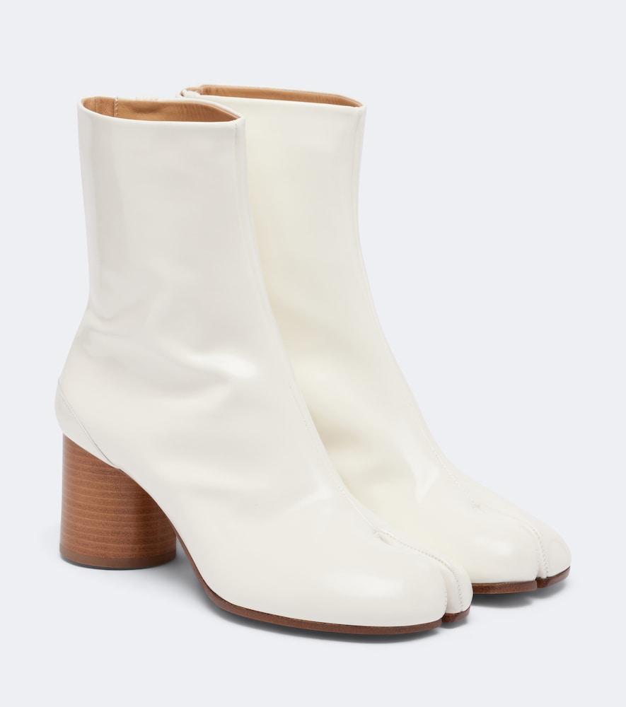 maison margiela tabi leather ankle boots
