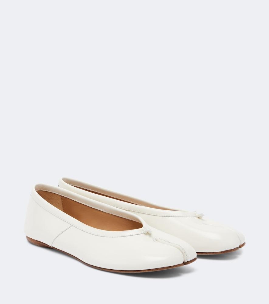 maison margiela tabi leather ballet flats