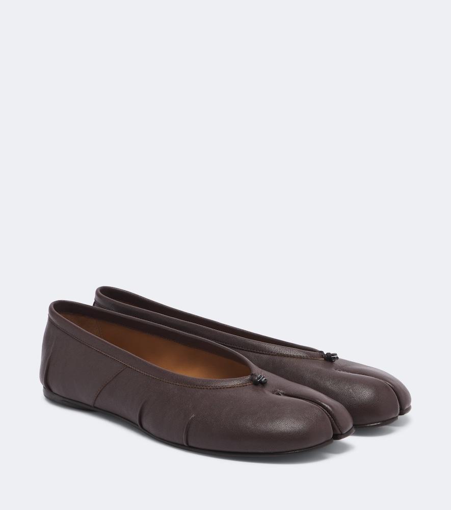 maison margiela tabi leather ballet flats