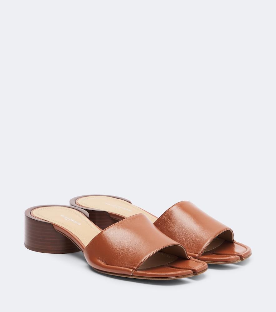 maison margiela tabi leather mules