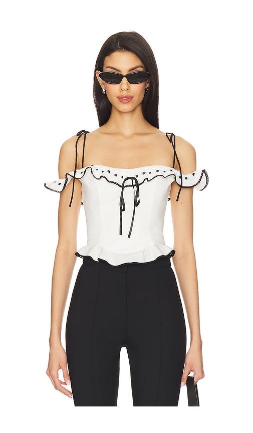 majorelle carol top in white. - size m (also in xl)