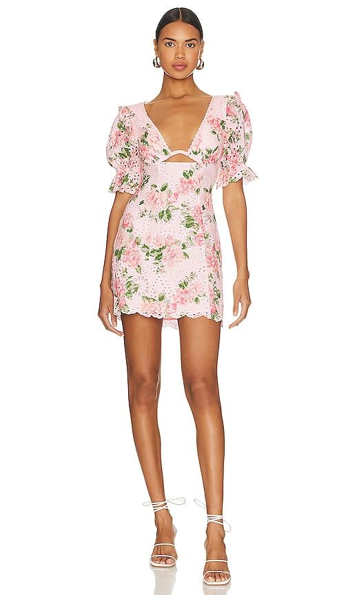 majorelle chrishelle mini dress in pink. - size xl (also in xs)