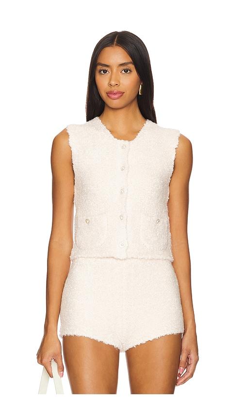 majorelle garcela vest in ivory. - size l (also in m)