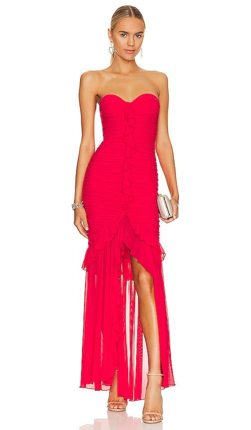 majorelle giules gown in red. - size l (also in xl)