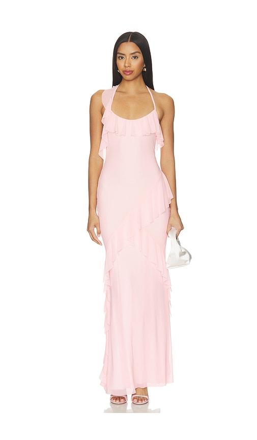 majorelle liana gown in pink. - size l (also in s, m)