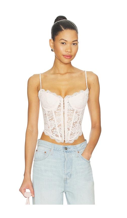 majorelle lorena bustier top in pink. - size l (also in xl)