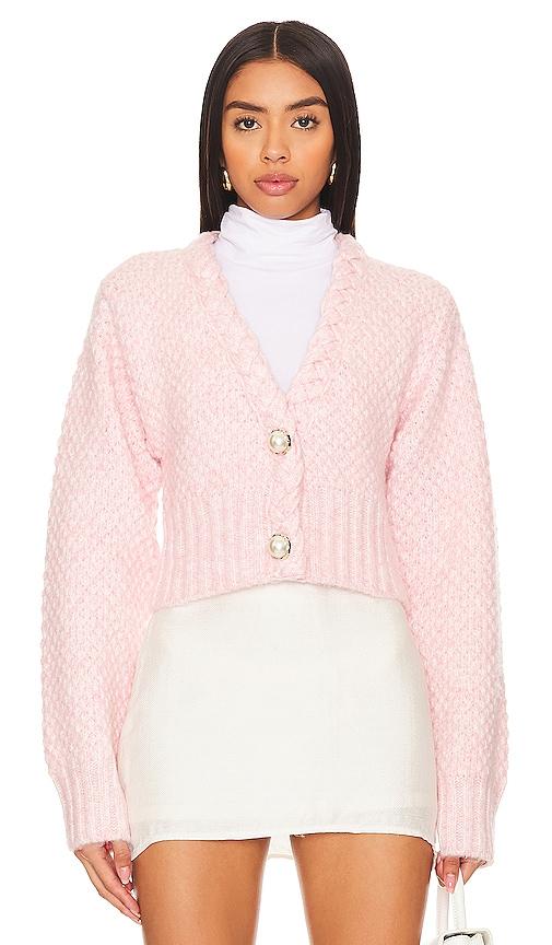 majorelle phiala cardigan in rose. - size m (also in l, xs)