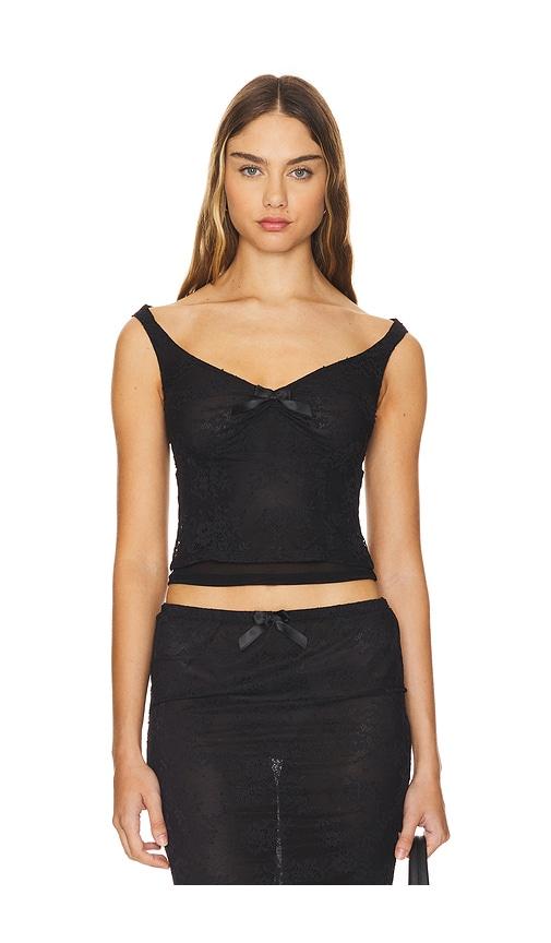 majorelle phoebe top in black. - size l (also in m)