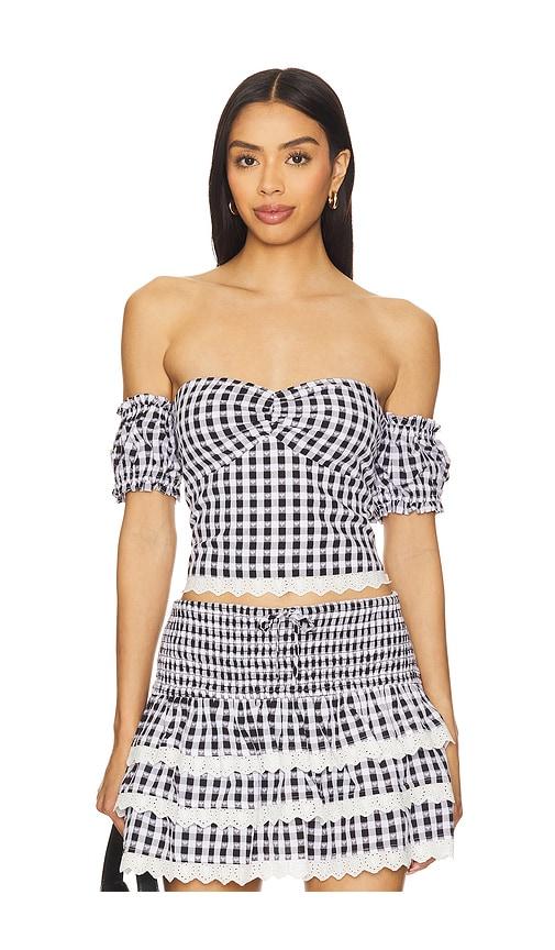 majorelle reece top in black,white. - size m (also in xs)