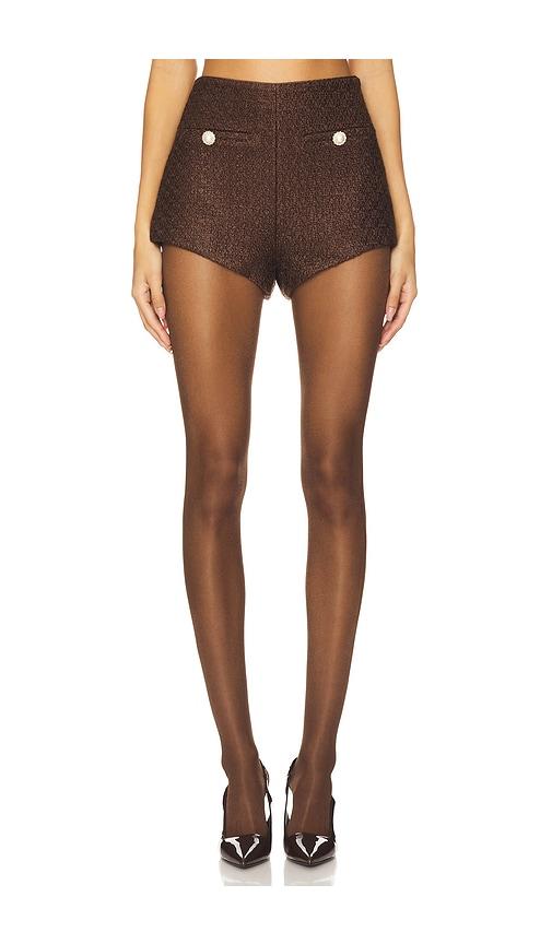 majorelle riah hot short in chocolate. - size m (also in s, xl, xs, xxs)