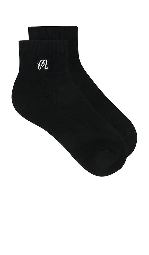 malbon capri ankle sock in black.