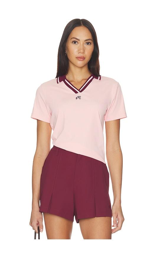 malbon carlota polo top in rose. - size l (also in xs, s, m, xl)
