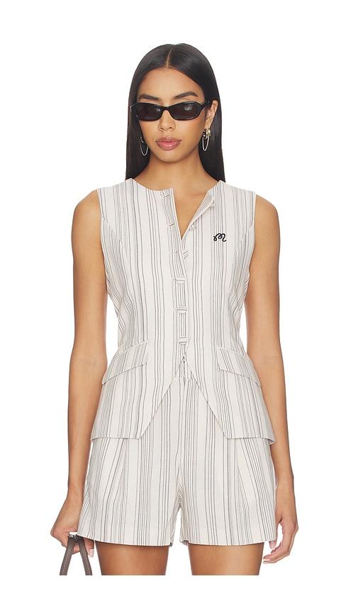 malbon keily vest top in cream. - size l (also in xs, s, m, xl)