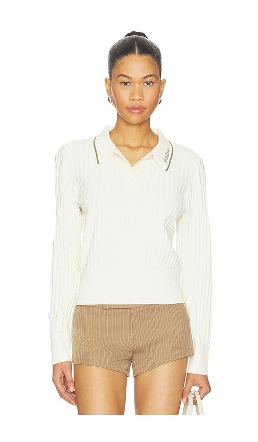 malbon selma polo top in cream. - size m (also in s)