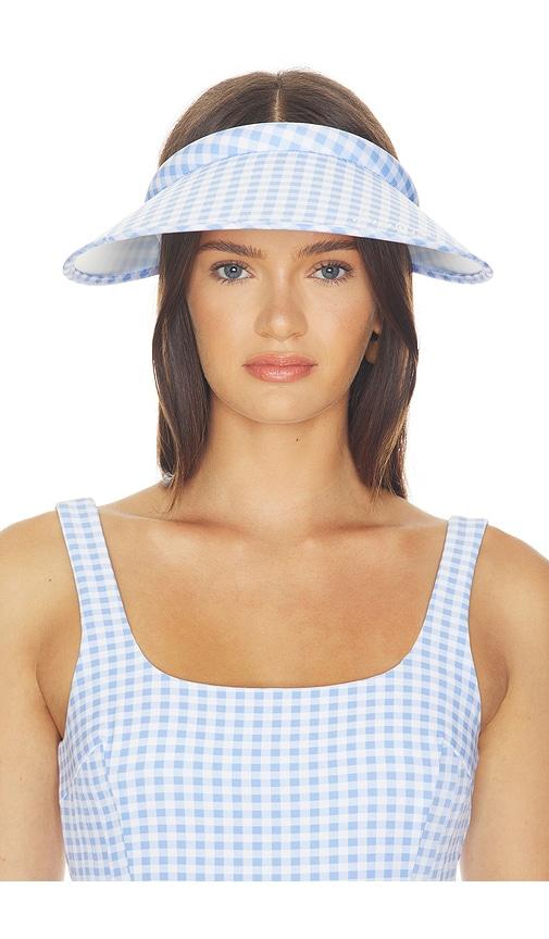 malbon x hvn claire visor in blue.