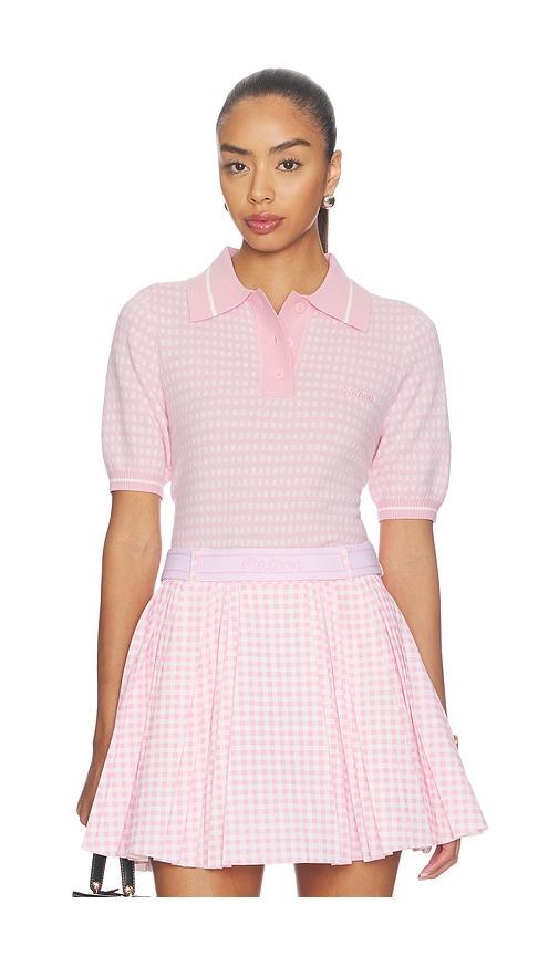 malbon x hvn mikayla polo top in blush. - size l (also in xs, s, m)