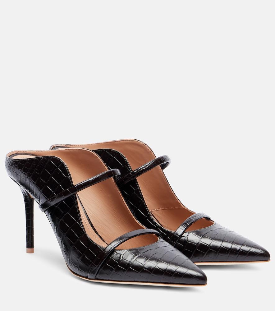malone souliers maureen 85 croc-effect leather pumps