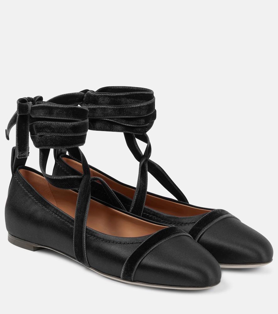 malone souliers spencer satin ballet flats