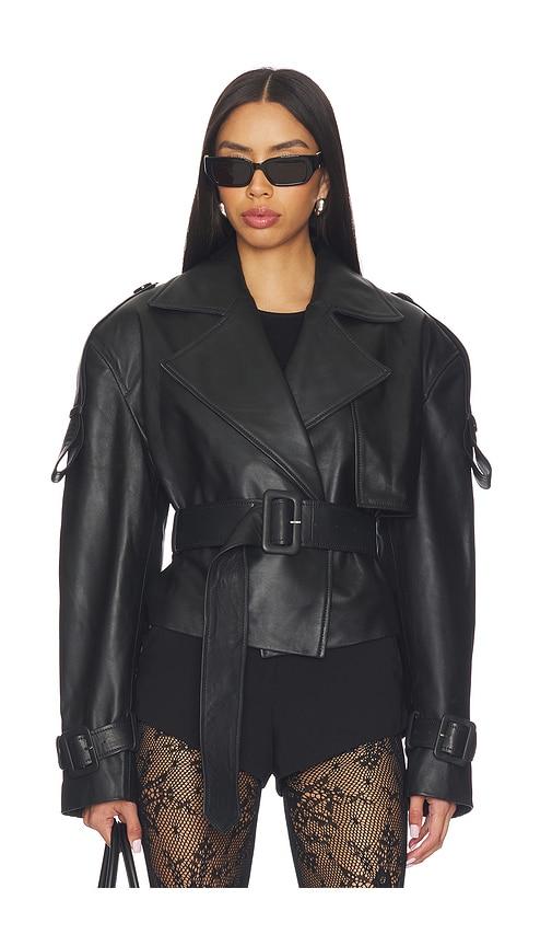 manokhi hana jacket in black. - size l (also in m)