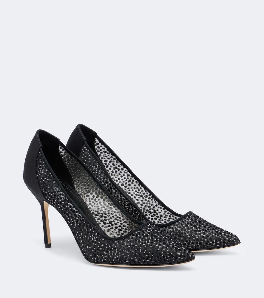 manolo blahnik bbla mesh pumps