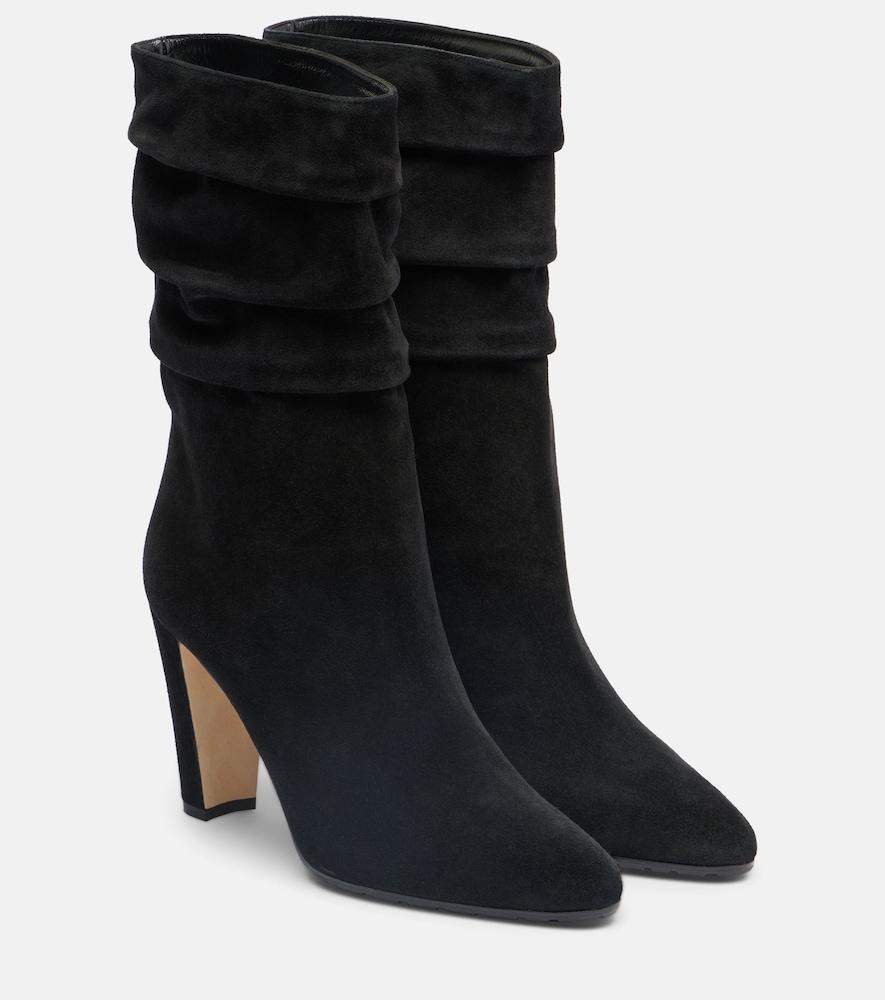 manolo blahnik calasso suede mid-calf boots