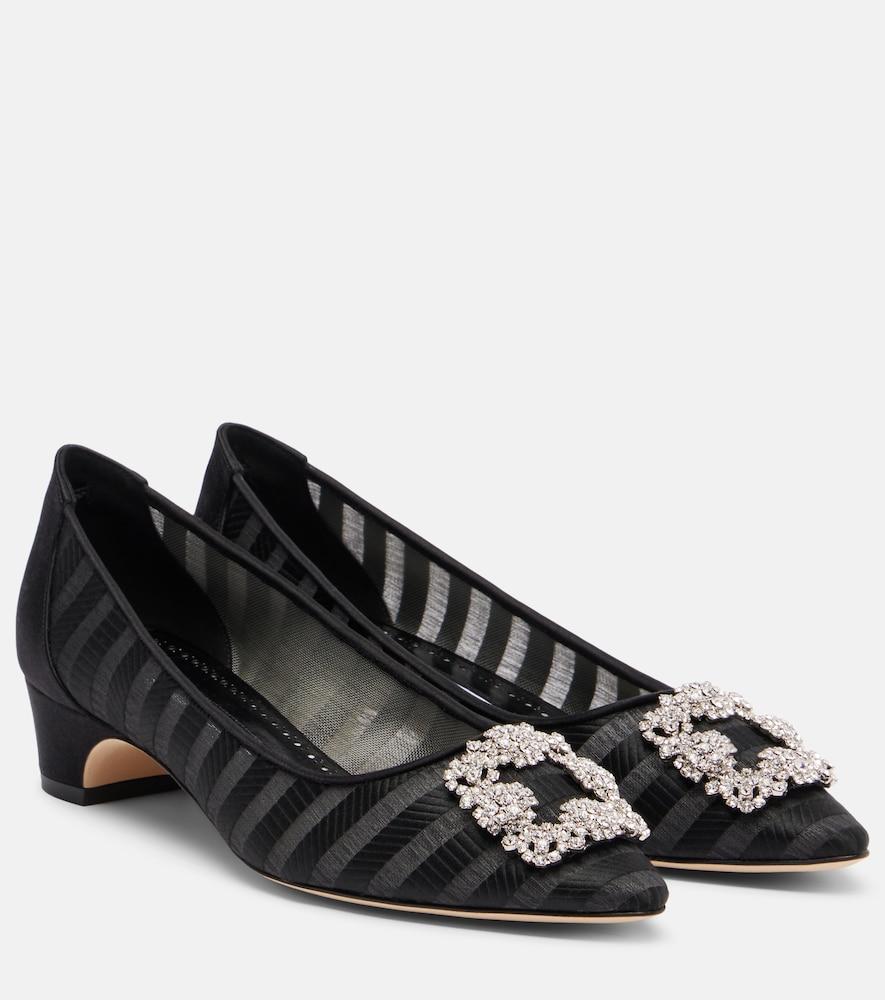 manolo blahnik hangisi embellished pumps