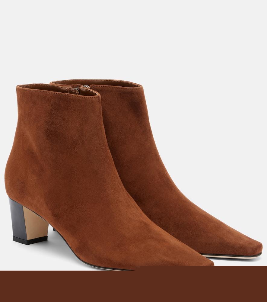 manolo blahnik jaima suede ankle boots