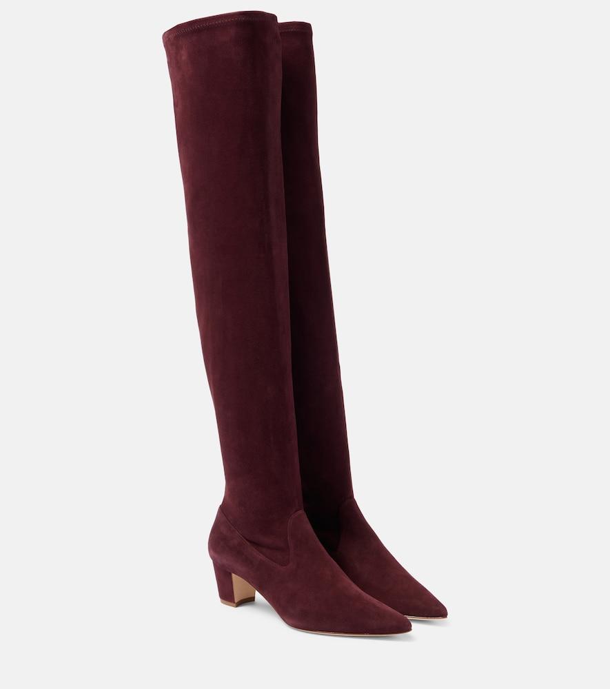 manolo blahnik lupasca suede over-the-knee boots