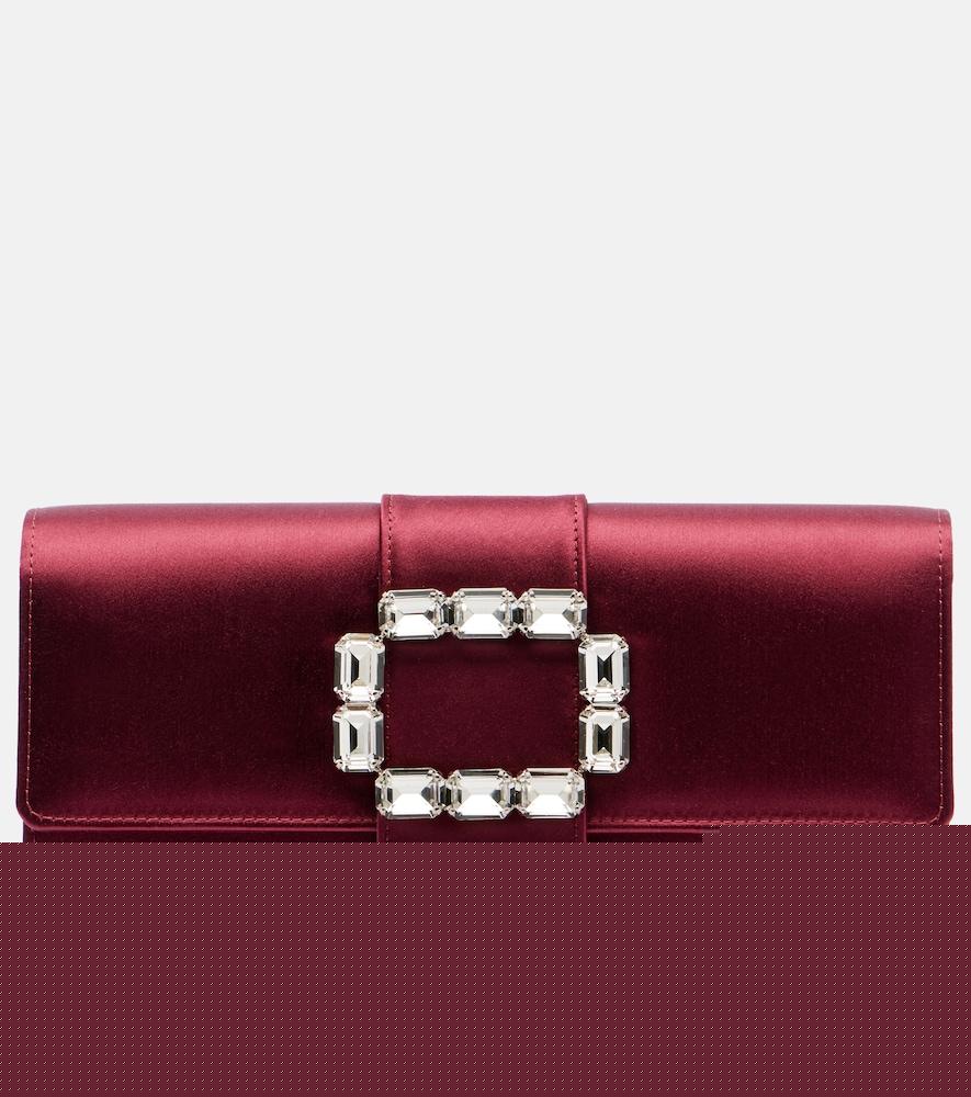 manolo blahnik maycapjou embellished satin clutch