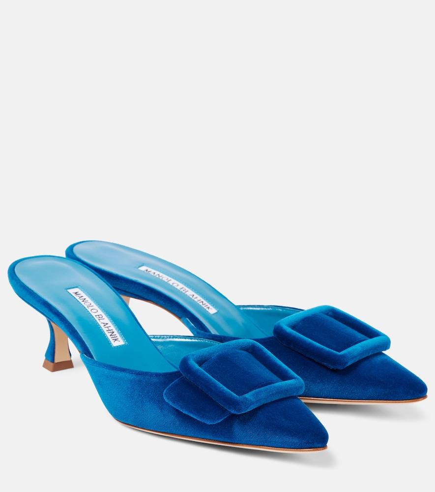 manolo blahnik maysale 50 velvet mules