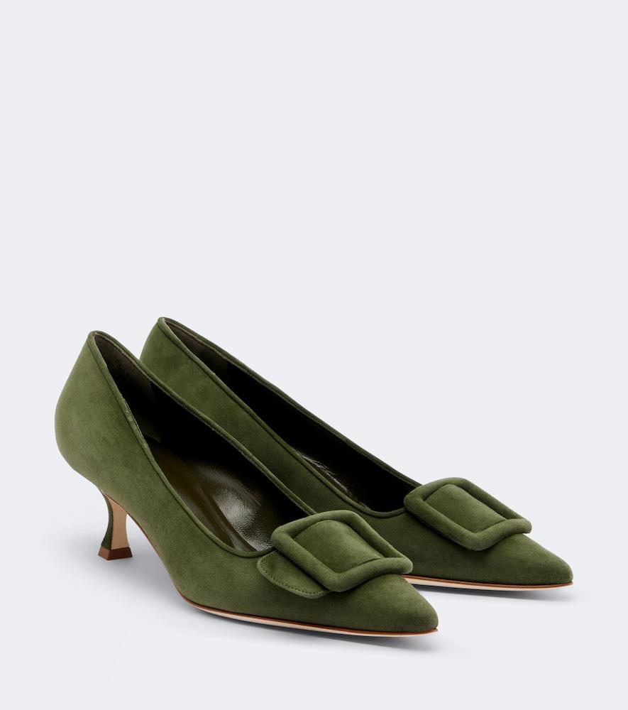 manolo blahnik maysale suede pumps